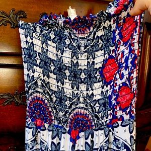 Strapless Patterned Pant Suit